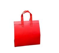 LUYSGBXR 10pcs Non-Woven Insulation Bags Tote Portable Fabric for Food Cake Drinks Package Keep Warm Cold Delivery Reusable Pouch(Red,35x30x26cm)