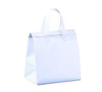 LUYSGBXR 10pcs Non-Woven Insulation Lunch Tote Bags Portable Fabric Food Drinks Packaging Keep Warm Cold Delivery Reusable Pouches(White,32x30x20cm)
