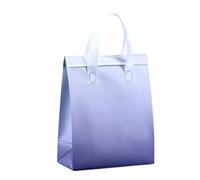 LUYSGBXR 10pcs Non-Woven Tote Bags Insulation Portable Fabric Food Cake Drinks Packaging Keep Warm Cold Delivery Reusable Pouches(Purple and White,32x30x20cm)
