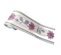 LUYSGBXR 3D Floral Wallpaper Border DIY Self-Adhesive Waterproof Wall Borders Living Room Kitchen Bathroom Home Decoration Stickers(WB65-05)