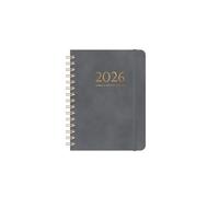 LUYSGBXR Coil notebook 1 Pc Coil Schedules A5 Notebooks Leather Cover(Grey)
