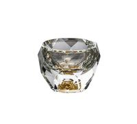 LUYSGBXR Crystal Glasses 50ml Diamond Cutting Liquor Glasses for Black Tea Double Bottom Glass Sake Soju Brandy Tea Cup(Color 01)