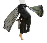LUYSGBXR Dance Form Pants Folk Dance Classical Dancing Pants Women Loose split Wide Leg Trouser 2 Layers Fairy Body Rhyme Dancewear Side Split(Black,XL)