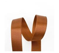 LUYSGBXR Nylon Strap 5Meters 20/25/32/38/50mm 1mm Thick Solid Color Nylon Ribbon Band For Seat Belt Knapsack Webbing DIY Bag Strap Sewing Accessories(Brown,38mm)