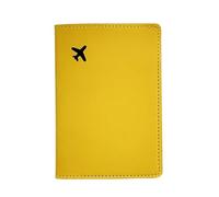 LUYSGBXR Passport Holder 1PCS Aircraft PU Leather Passport Case/Cover/Holder Travel Accessories Wallet for Women Or Men(Yellow)