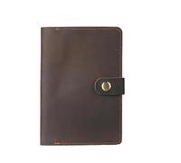 LUYSGBXR Passport Holder Arrivals Leather Passport Cover Solid Credit ID Card Case Holder Business Unisex Travel Wallet Notebook(3.5''x5.5'')(Dark Brown)