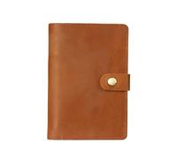 LUYSGBXR Passport Holder Arrivals Leather Passport Cover Solid Credit ID Card Case Holder Business Unisex Travel Wallet Notebook(3.5''x5.5'')(Brown)
