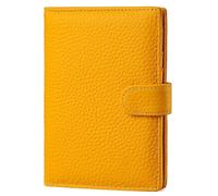 LUYSGBXR Passport Holder Leather Passport Holder Waterproof RFID Blocking Travel Wallet Covers Case with SIM Card Slot Book(Yellow)