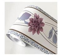 LUYSGBXR PVC Self-Adhesive Waterproof 3D Wall Sticker Kitchen Bathroom Kicking Line Waistline Wallpaper Borders Removable Stickers Decor(WB08 01)