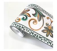 LUYSGBXR PVC Self-Adhesive Waterproof 3D Wall Sticker Kitchen Bathroom Kicking Line Waistline Wallpaper Borders Removable Stickers Decor(WB08 13)