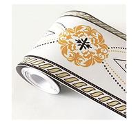 LUYSGBXR PVC Self-Adhesive Waterproof 3D Wall Sticker Kitchen Bathroom Kicking Line Waistline Wallpaper Borders Removable Stickers Decor(WB08 08)