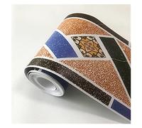 LUYSGBXR PVC Self-Adhesive Waterproof 3D Wall Sticker Kitchen Bathroom Kicking Line Waistline Wallpaper Borders Removable Stickers Decor(WB08 22)