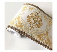 LUYSGBXR PVC Self-Adhesive Waterproof 3D Wall Sticker Kitchen Bathroom Kicking Line Waistline Wallpaper Borders Removable Stickers Decor(WB08 07)