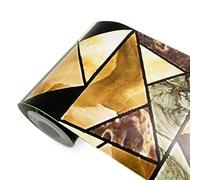 LUYSGBXR Self-Adhesive Wallpaper Borders Kitchen Bathroom Furniture Stickers PVC Waterproof 3D Home Decor Marble Kicking Line Waistline(WB12 04)