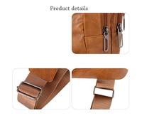 LUYSGBXR Sport Chest Bag Sport Chest Bag Men's Bags Sling Zipper Pack Chest Shoulder Crossbody Bag(Dark brown)