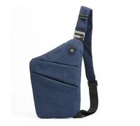 LUYSGBXR Sport Chest Bag Travel Personal Anti-theft Crossbody Bag Mini Cross Body Bags Male One Shoulder Sling Bag Leisure Anti-splash Men's Chest Bag(Dark Blue,Left Shoulder)