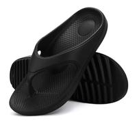 LUYSGBXR Women's Flip Flops Sandals For Women Flip Flops Lightweight Non-Slips Summer Women Beach Shoes With Support(Black,37)