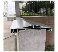 LuysmengEU Aluminum Parapet Wall Rain Protector - Cuttable Garden Wall Coping Accent Cap with LED Light Strip Channels - Durable, Weather-Resistant(268-316mm,2.5ft)