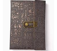 LuysmengEU Password Notebook Journal Multipurpose Portable Exquisite Ancient Egyptian Style Vintage Lock Diary for Writing Note Book Diary(A5)