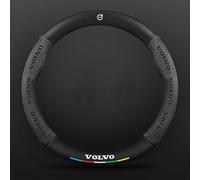 LUYSNDFG Car Steering Wheel Cover for Volvo XC40 XC60 XC90 XC 40 XC 60 XC 90,Non-slip Breathable Steering Wheel Cover Steering Wheel Protector Cover Unisex Driving Accessories,E Black