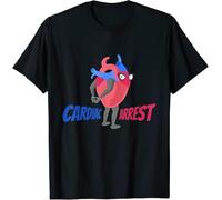 LUYTGCDRZZ Funny Cardiac Arrest Medical Heart- Nurse Doctor Anatomy T-Shirt Black Hemden(Large)