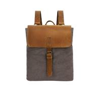LUYUANY denim crossbody bag Women's Simple Crazy Horse Leather Spliced oil Waxed Canvas Backpack Casual Student