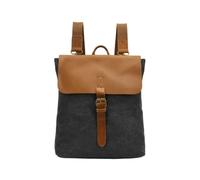 LUYUANY denim crossbody bag Women's Simple Crazy Horse Leather Spliced oil Waxed Canvas Backpack Casual Student