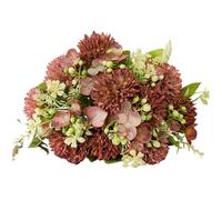 LUYYBDBG artificial flowers Autumn Table Tennis Chrysanthemum Simulation Bouquet Lafite Happy Ball Fake Flower Macaron Color Decoration-burgundy