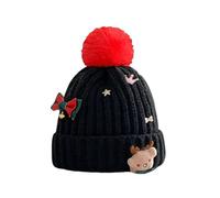 LUYYBDBG Beanie hats Puppy Funny Hat Female Christmas Cute Warm Knitted Plush Thickened Cold-proof Pullover Ear Protector Wool-a-m 56-58cm