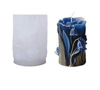 LUYYBDBG Candle Molds Flower Pile Aromatherapy Mold DIY Three-Dimensional Bark Lily of The Valley Tulip Aromatherapy-b