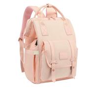 LUYYBDBG Diaper Bag Baby Nappy With 2pcs Stroller Hooks Mummy Backpack Waterproof Outdoor Travel Mommy Maternity For Stuff-pink