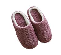 LUYYBDBG house shoes Soft Home Cotton Slippers Women Winter Indoor Light Comfort Floor Couple Silence Slides Bedroom Slippers-purple-38-39