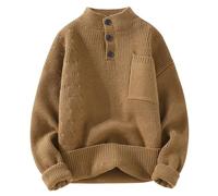 LUYYBDBG jumpers for men uk Sweater Men's Autumn Youth Student Knitted Sweater-brown-2xl