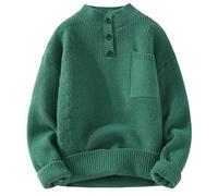 LUYYBDBG jumpers for men uk Sweater Men's Autumn Youth Student Knitted Sweater-green-l