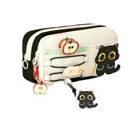 LUYYBDBG Pencil Case Cat Bag Patch for Girls Super Hot Students Niche Not-to-Size Stationery Case-a