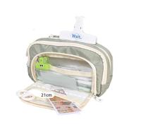 LUYYBDBG pencil case Large Capacity Simple Japanese Girl Elementary School Junior High Ins-green
