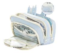 LUYYBDBG pencil case Large Capacity Simple Japanese Girl Elementary School Junior High Ins-light Blue