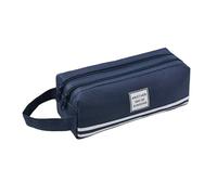 LUYYBDBG Pencil Case Portable Double Layer Oxford Cloth Zipper Bag Large Capacity Student Pen School Supplies-b