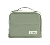 LUYYBDBG Pencil case Solid Color Large Capacity Bag Storage Simple Junior High School Students Multi-Function Multi-Layer Stationery for Students-Green