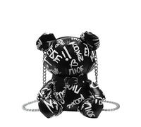 LUYYBDBG shoulder bag Funny Little Soft Girl Fashion Design Cute Cartoon Doll Chain Bag-black