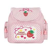 LUYYBDBG shoulder bag Japanese Soft Girl Sweet Backpack Small Fresh Cute Lace Schoolbag Student Fruit Strawberry Embroidered Backpack-pink