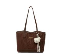 LUYYBDBG shoulder bag Large-capacity For Women, Casual, Trendy, Commuting To Work, Beautiful, Foreign, Fashionable Bag-coffee Color-there Are Pendants