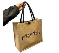 LUYYBDBG shoulder bag Linen Large Capacity Commuting Mommy Cosmetic Storage Bag-english Version