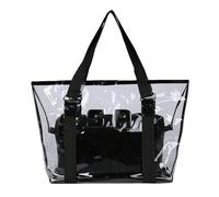 LUYYBDBG shoulder bag New Beach Summer Jelly Tote Transparent Popular Women's Bag-black