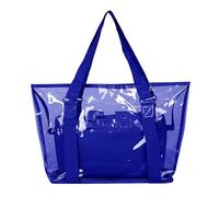 LUYYBDBG shoulder bag New Beach Summer Jelly Tote Transparent Popular Women's Bag-blue