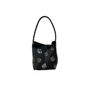 LUYYBDBG shoulder bag Niche Design Women's High-end Armpit Retro Commuter Tote Bag-black