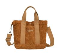 LUYYBDBG shoulder bag Wool Handbag Women's Autumn And Winter Plush Crossbody Multi-compartment Canvas Bag-brown