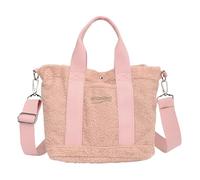 LUYYBDBG shoulder bag Wool Handbag Women's Autumn And Winter Plush Crossbody Multi-compartment Canvas Bag-pink