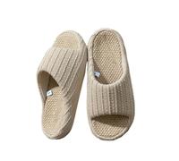 LUYYBDBG Slippers Four Seasons Universal Two-color Linen For Women In Summer High-end Couples At Home Height-enhancing And Non-slip Breathable Men
