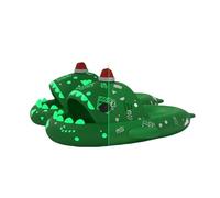 LUYYBDBG Slippers Halloween Pumpkin Night Light Shark Women Luminous Sandal Couple Home Non-slip Creative Slides Men Outside Flip Flops-1-42-43